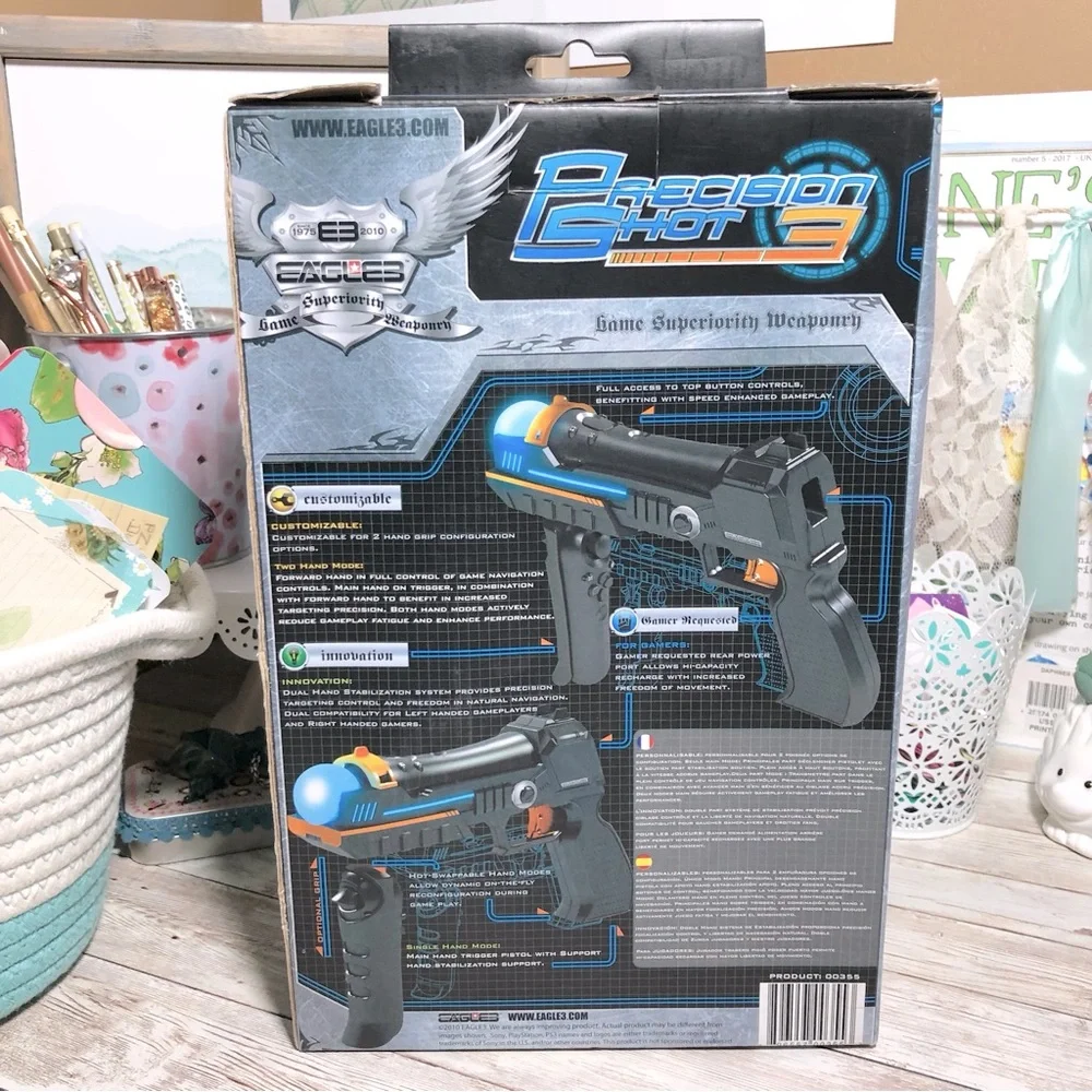 New Interworks Unlimited Inc PS3 Precision Shot 3 (355) Light Gun Sealed Box NIB